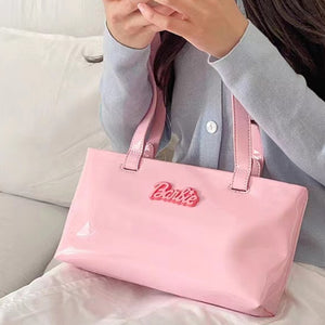 Barbie Girl Shiny Face One Shoulder Handbag Horizontal Underarm Stick Bag（BG8177）