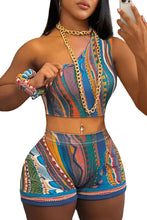 Load image into Gallery viewer, Abstract Printing Sexy Suit Multi-Color Female 2PC (CL11781)
