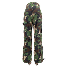 Load image into Gallery viewer, Camouflage Multi-pocket Zipper Loose Cargo Cuff Pants (CL11830)
