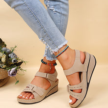 Load image into Gallery viewer, Roman Style Velcro Wedge Outdoor Beach Sandals（SL8437）
