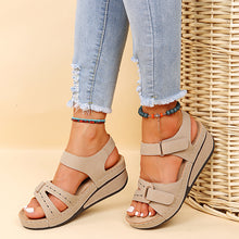 Load image into Gallery viewer, Roman Style Velcro Wedge Outdoor Beach Sandals（SL8437）
