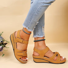 Load image into Gallery viewer, Roman Style Velcro Wedge Outdoor Beach Sandals（SL8437）
