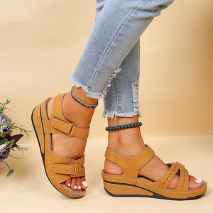 Roman Style Velcro Wedge Outdoor Beach Sandals（SL8437）