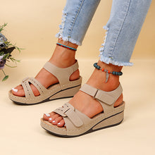 Load image into Gallery viewer, Roman Style Velcro Wedge Outdoor Beach Sandals（SL8437）
