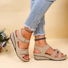 Load image into Gallery viewer, Roman Style Velcro Wedge Outdoor Beach Sandals（SL8437）
