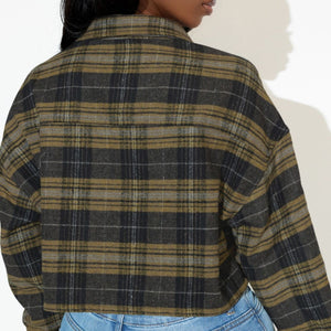 Checkered shirt fashion jacket versatile jacket (CL11997)