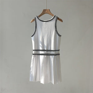 Tennis Pleated Sleeveless Vest Women's Dress (CL11742)