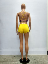 Load image into Gallery viewer, Open Navel Shorts with Webbing Two-piece Set (CL11841)
