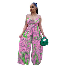 Load image into Gallery viewer, Printed Drawstring Pleated Jumpsuit (CL11784)
