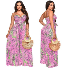 Load image into Gallery viewer, Printed Drawstring Pleated Jumpsuit (CL11784)
