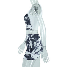 Load image into Gallery viewer, Sleeveless Cartoon Printed Sheath Skirt Suit（CL11834）
