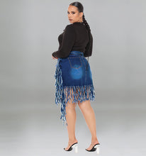 Load image into Gallery viewer, Oversized Denim Skirt with Tassel Skirt (CL11785)
