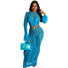 Load image into Gallery viewer, Knitted Hollow Tassel Beach Skirt (CL11856)
