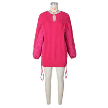Load image into Gallery viewer, Casual loose stitching knitted drawstring cotton-padded jacket  (CL12033)
