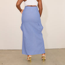 Load image into Gallery viewer, Striped Pocket Zipper Long Dress (CL11797)
