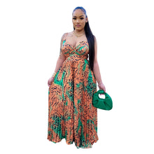 Load image into Gallery viewer, Printed Drawstring Pleated Jumpsuit (CL11784)
