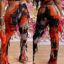 Load image into Gallery viewer, Street Cool Tie-Dyed Tassel Beggar Dress European and American Casual Pants for Women(CL11782)
