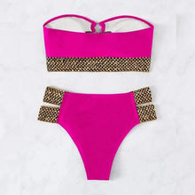 Load image into Gallery viewer, Wave Edge Split Hollow-out Swimsuit Two-Piece Set（CL11619）
