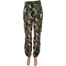 Load image into Gallery viewer, Camouflage Multi-pocket Zipper Loose Cargo Cuff Pants (CL11830)
