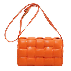 Plaid Pu Soft Surface Women's Woven Bag（BG8169)