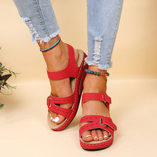 Load image into Gallery viewer, Roman Style Velcro Wedge Outdoor Beach Sandals（SL8437）
