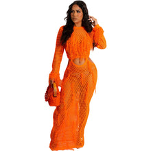 Load image into Gallery viewer, Knitted Hollow Tassel Beach Skirt (CL11856)
