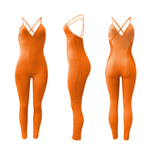 Load image into Gallery viewer, Ribbed Suspenders Backless Slim Fit Jumpsuit（CL11829）
