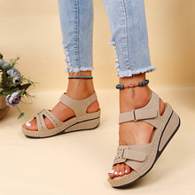 Load image into Gallery viewer, Roman Style Velcro Wedge Outdoor Beach Sandals（SL8437）
