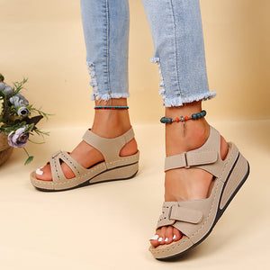 Roman Style Velcro Wedge Outdoor Beach Sandals（SL8437）