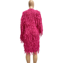 Load image into Gallery viewer, Knitted hand hook tassel cardigan dress (CL11989)
