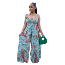 Load image into Gallery viewer, Printed Drawstring Pleated Jumpsuit (CL11784)
