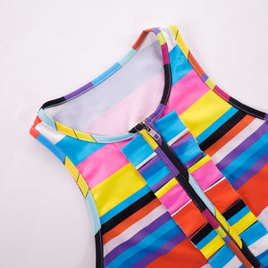 Colorful Sleeveless Top and Shorts Casual Set (CL11741)