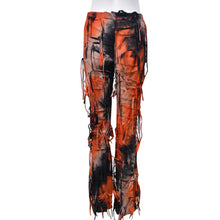 Load image into Gallery viewer, Street Cool Tie-Dyed Tassel Beggar Dress European and American Casual Pants for Women(CL11782)
