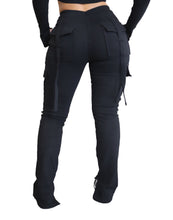 Load image into Gallery viewer, Fashion tooling pocket drawstring waist split pants (CL11959)
