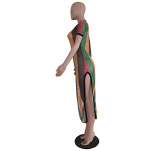 Load image into Gallery viewer, Mesh Stripe Printed Dress (CL11802)
