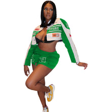 Load image into Gallery viewer, Retro detachable motorcycle baseball uniform two-piece skirt suit（CL11918）
