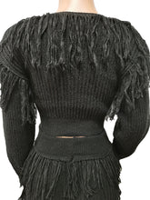 Load image into Gallery viewer, Casual Solid Color Knitted Long Sleeve Tassel Suit Women&#39;s Knitted Sweater (CL11915)
