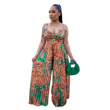 Load image into Gallery viewer, Printed Drawstring Pleated Jumpsuit (CL11784)
