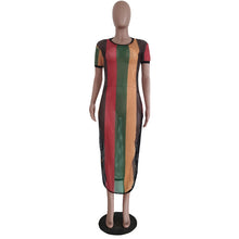 Load image into Gallery viewer, Mesh Stripe Printed Dress (CL11802)
