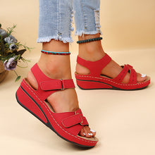 Load image into Gallery viewer, Roman Style Velcro Wedge Outdoor Beach Sandals（SL8437）
