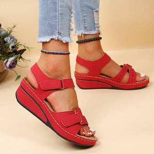 Roman Style Velcro Wedge Outdoor Beach Sandals（SL8437）