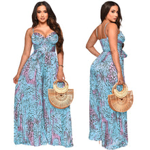 Load image into Gallery viewer, Printed Drawstring Pleated Jumpsuit (CL11784)
