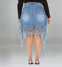 Load image into Gallery viewer, Oversized Denim Skirt with Tassel Skirt (CL11785)
