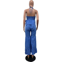 Load image into Gallery viewer, Halter Neck Wrapped Multi-layered Bamboo Women&#39;s Jumpsuit (CL11855)
