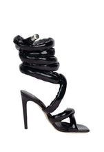 Load image into Gallery viewer, Cross Strap Ankle Ring Strip Winding Square Head Stiletto Sandals（SL8436）
