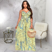 Load image into Gallery viewer, Printed Drawstring Pleated Jumpsuit (CL11784)
