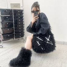 Load image into Gallery viewer, Tote Bag Snow Boots Imitation Fur Cashmere Roll Boots Bag Set（SE8023）
