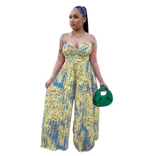 Load image into Gallery viewer, Printed Drawstring Pleated Jumpsuit (CL11784)
