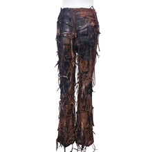 Load image into Gallery viewer, Street Cool Tie-Dyed Tassel Beggar Dress European and American Casual Pants for Women(CL11782)
