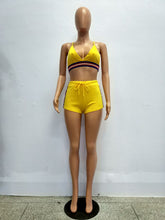 Load image into Gallery viewer, Open Navel Shorts with Webbing Two-piece Set (CL11841)
